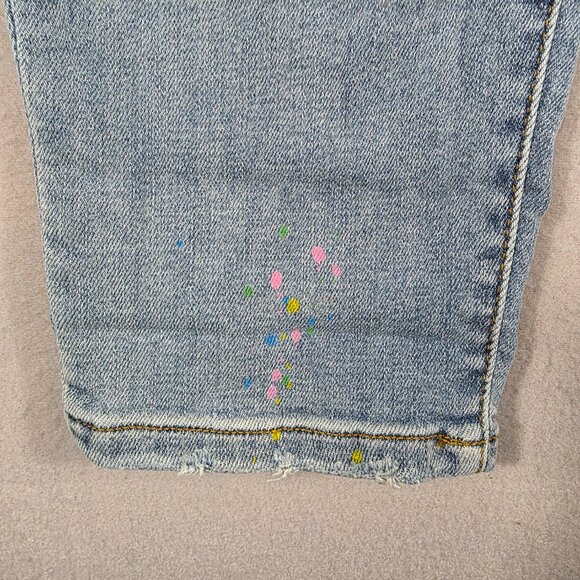 Judy Blue Jeans Womens 13/31 Blue Denim Boyfriend Fit Distressed Stretch - Picture 8 of 16